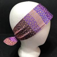 3” Wide Kaffe Fassett Ombre purple headband, self tie, hair wrap, head wrap, pin up style, hair tie, retro style, rockabilly, scarf