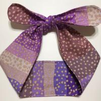 3” Wide Kaffe Fassett Ombre purple headband, self tie, hair wrap, head wrap, pin up style, hair tie, retro style, rockabilly, scarf