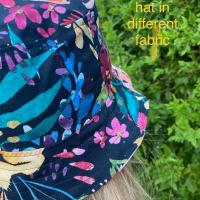 Tropical Theme Bucket Hat, Palm Trees Camouflage, Size Large, floppy hat, fishing hat, sun hat, beach hat, Hawaiian resort cruise vacation hat