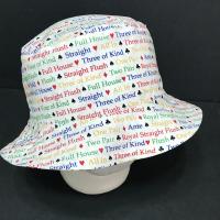 Poker Bucket Hat, Playing Cards Theme, Reversible,  S-XXL, summer hat, fishing hat, sun hat, floppy hat