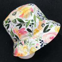 Watercolor Floral Summer Bucket Hat, Size MEDIUM, Reverses to Green Floral, Flowers, Gift for Her, Floppy Hat, Lightweight Hat, Summer Hat