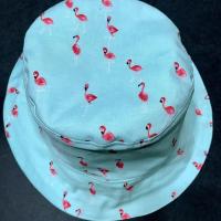 Flamingos Bucket Hat,  Sizes S-XXL, Cotton, Handmade, floppy fishing hat, sun hat, pink flamingos, tropical hat