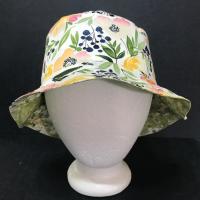 Watercolor Floral Summer Bucket Hat, Size MEDIUM, Reverses to Green Floral, Flowers, Gift for Her, Floppy Hat, Lightweight Hat, Summer Hat