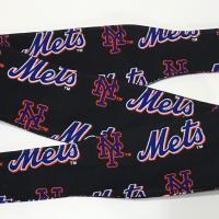 3” Wide NY Mets headband, black, hair wrap, handmade,  pin up, hair tie, retro, rockabilly, New York Mets