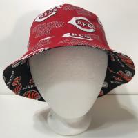 Reds / Bengals Bucket Hat, Reversible, Unisex Sizes S-XXL, Cotton, Handmade, summer fishing hat, ponytail sun hat, floppy hat, Cincinnati
