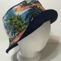 Tropical Theme Bucket Hat, Palm Trees, Sizes S-XXL, floppy hat, fishing hat, sun hat, casual hat, beach hat, Hawaiian resort cruise vacation hat