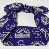 3” Wide Colorado Rockies headband, hair wrap, hair tie, head wrap, pin up style, bandana, retro style, rockabilly, handmade