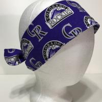 3” Wide Colorado Rockies headband, hair wrap, hair tie, head wrap, pin up style, bandana, retro style, rockabilly, handmade