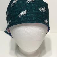 Reversible Philadelphia Phillies / Eagles scrub cap, tie back, skull cap for nurse, technician, welder, food service, biker, handmade