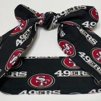 3” Wide San Francisco 49ers headband, handmade, Niners hair wrap, pin up, hair tie, retro, rockabilly, scarf