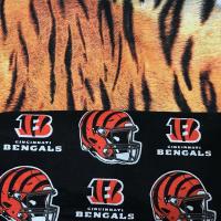 Cincinnati Bengals Bucket Hat, Handmade, Reversible to Tiger Stripes, Sizes up to 4XL, fishing hat, sun hat, summer hat, floppy hat