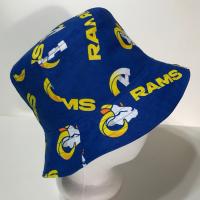 Los Angeles Rams Bucket Hat, Reversible to Blue, Sizes S-XXL, summer hat, fishing hat, floppy hat, ponytail hat