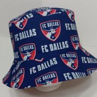 FC Dallas Bucket Hat, Reversible to Red, Sizes S-XXL handmade, fishing hat, ponytail hat, sun hat, floppy hat