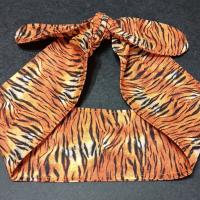 3” Wide Tiger Stripe Animal Print headband, Bengals, Tigers, hair wrap, cotton, pin up, hair tie, retro, rockabilly, scarf