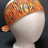 3” Wide Tiger Stripe Animal Print headband, Bengals, Tigers, hair wrap, cotton, pin up, hair tie, retro, rockabilly, scarf