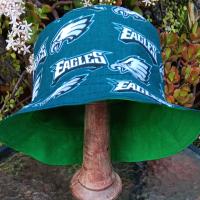 Philadelphia Eagles Bucket Hat, Reversible to Kelly Green, Sizes up to 4XL, Unisex, Handmade, fishing hat, sun hat, floppy hat, ponytail hat