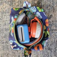 Boxy Zipper Diaper Pouch, Wipes Pouch, Diaper Bag Organizer, White Whales, Baby Shower Gift, Gift for Whale Lover