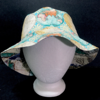 Map Theme Bucket Hat, Reversible, World Travel, Geography, Tourist Hat, Cruise Hat, Traveler Gift, Cartography