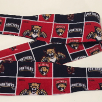 3” Wide Florida Panthers headband, handmade, hair wrap, hair tie, head wrap, pin up, hair tie, neckerchief, retro, rockabilly, cotton, hockey