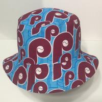 Philadelphia Phillies Bucket Hat, Maroon Throwback, Reversible, Size LARGE, handmade, ponytail hat, floppy hat, fishing hat, summer hat