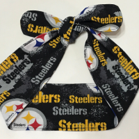 3” wide Pittsburgh Steelers hair tie, headband, pin up, self tie, scarf, neckerchief, retro, rockabilly, handmade