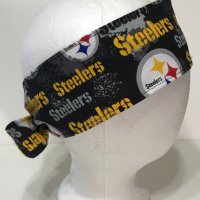 3” wide Pittsburgh Steelers hair tie, headband, pin up, self tie, scarf, neckerchief, retro, rockabilly, handmade