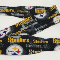 3” wide Pittsburgh Steelers hair tie, headband, pin up, self tie, scarf, neckerchief, retro, rockabilly, handmade