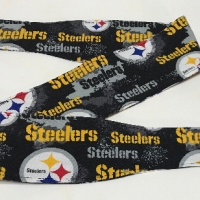 3” wide Pittsburgh Steelers headband, self tie, pin up style, scarf, bandana, retro style, rockabilly, handmade