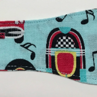 3” Wide 50's Diner Malt Shop Theme rockabilly headband, hair wrap, pin up, scarf, hair tie, retro music cars jukebox, red black white aqua