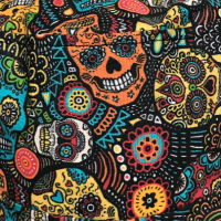 Sugar Skulls Bucket Hat, Day of the Dead or Día de los Muertos, Sizes up to 4XL, ponytail hat, sun hat, calaveras, floppy hat,