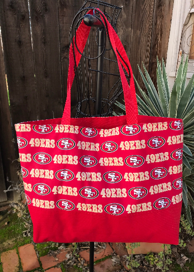 SF San Francisco 49ers Niners tote bag, canvas bottom and lining