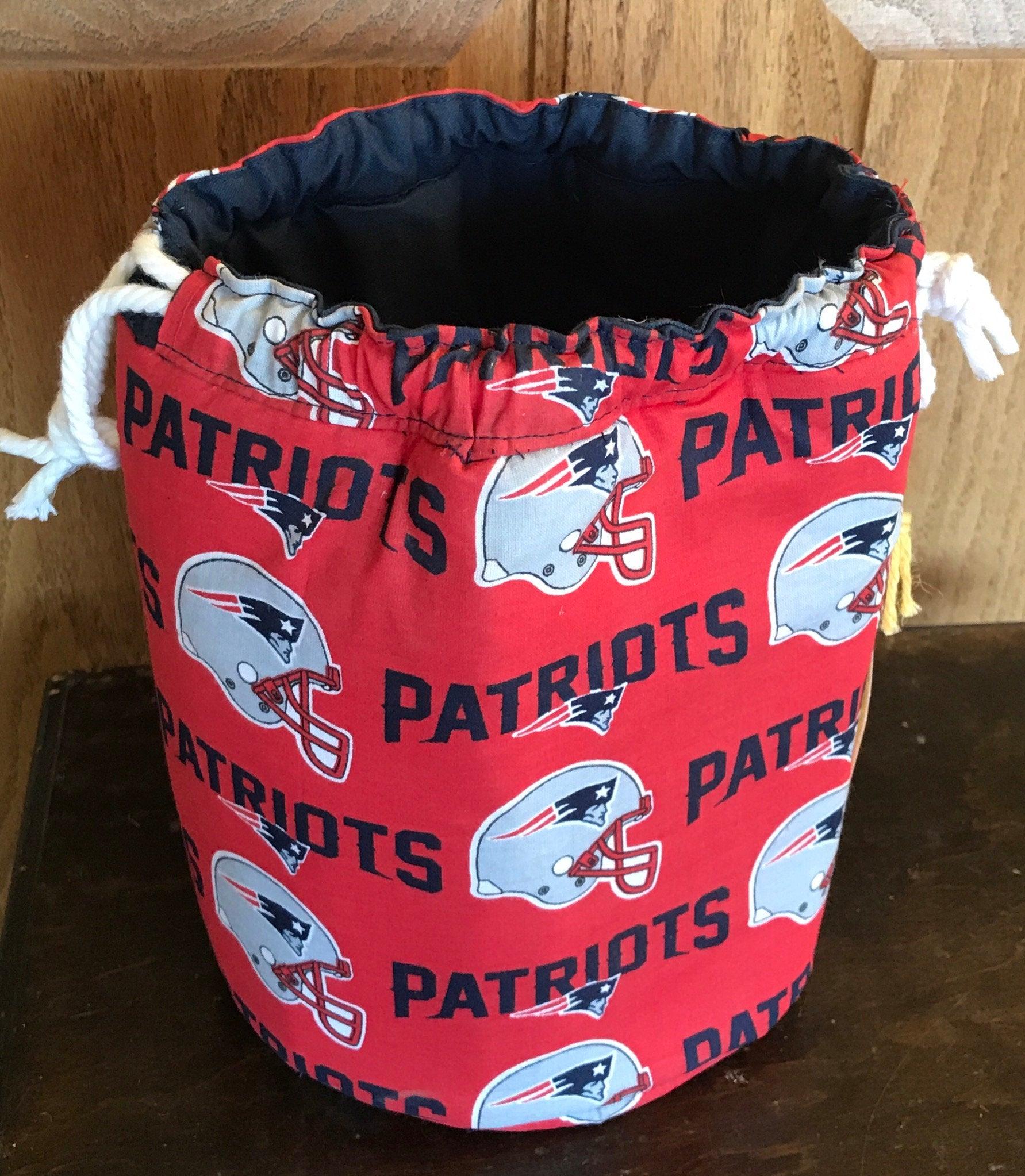 NE Patriots Drawstring Cinch Bag w/ Pockets