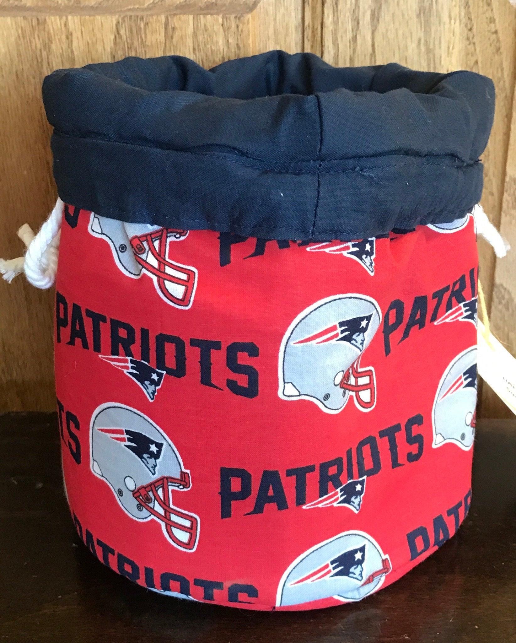 NE Patriots Drawstring Cinch Bag w/ Pockets