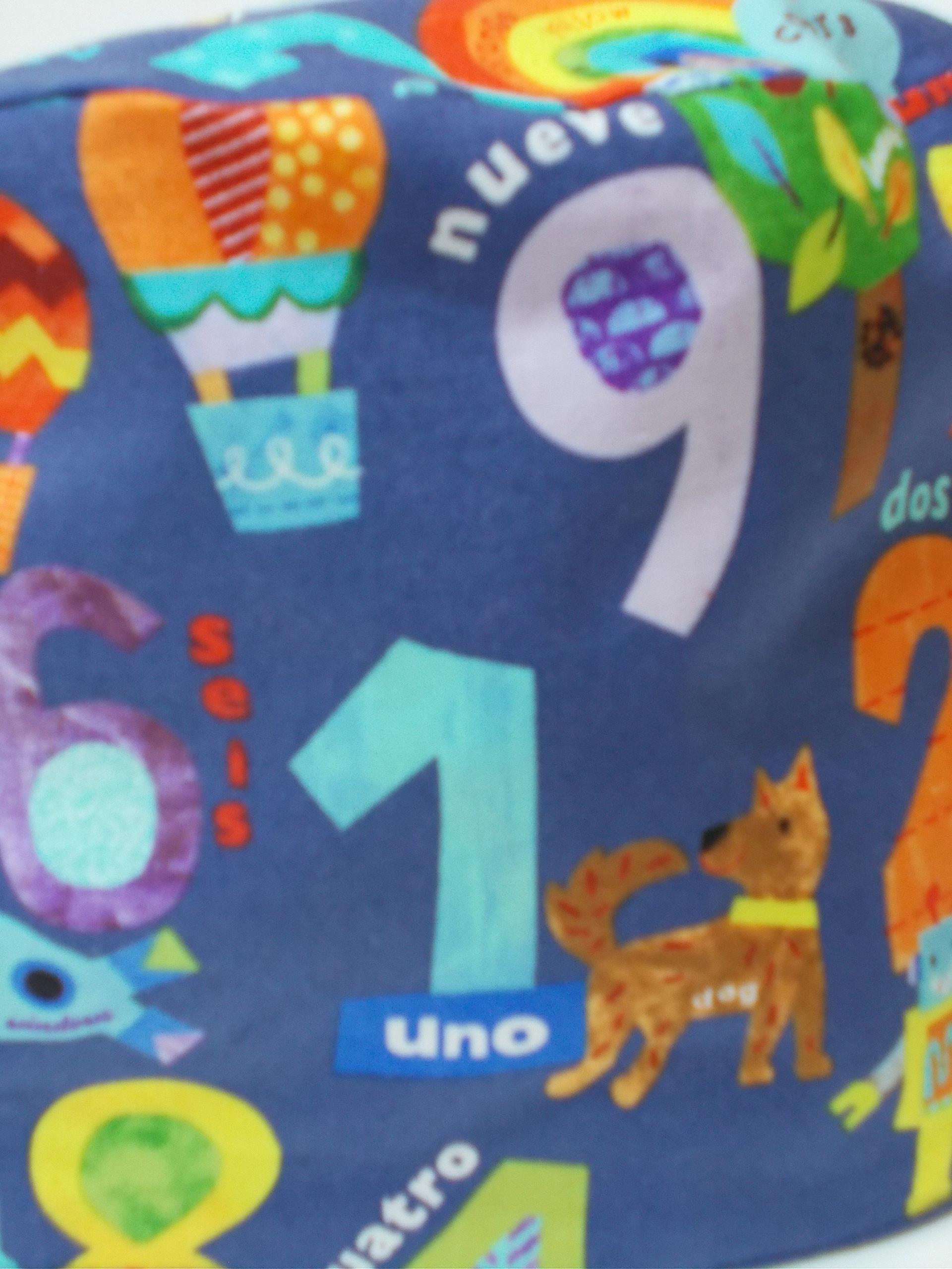 Bilingual Reversible Unisex scrub cap, tie back