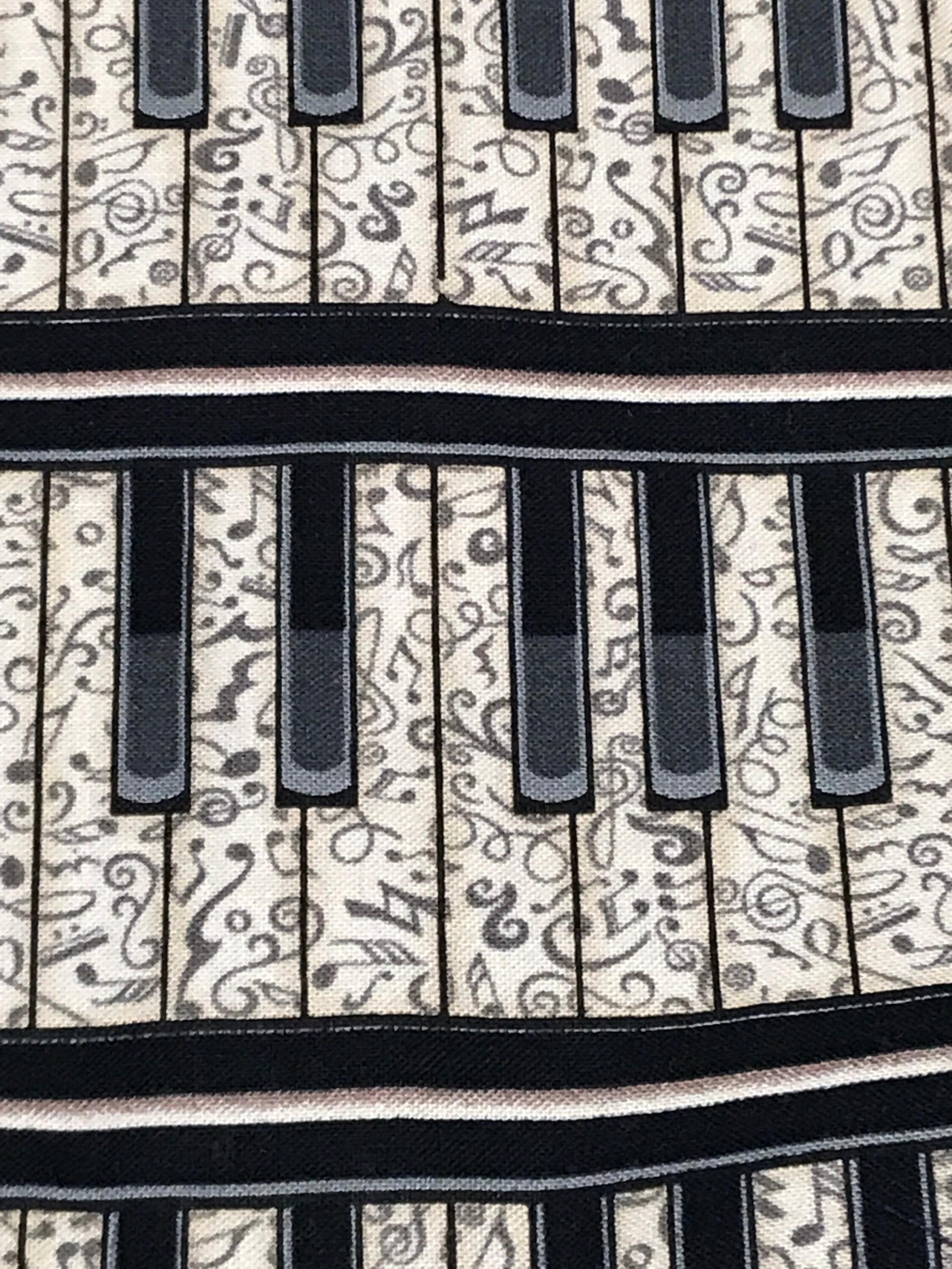 Close up of piano print