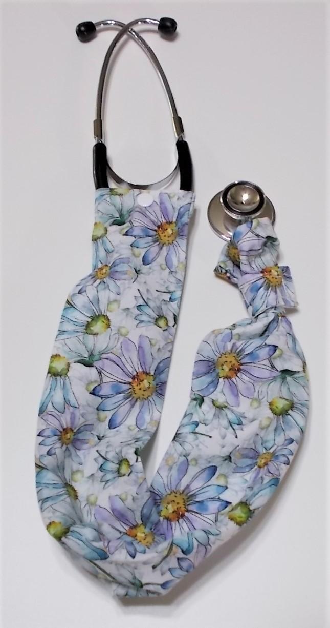 Daisy Floral Stethoscope cover, sleeve sock scrunchie scrunchy protector, medica