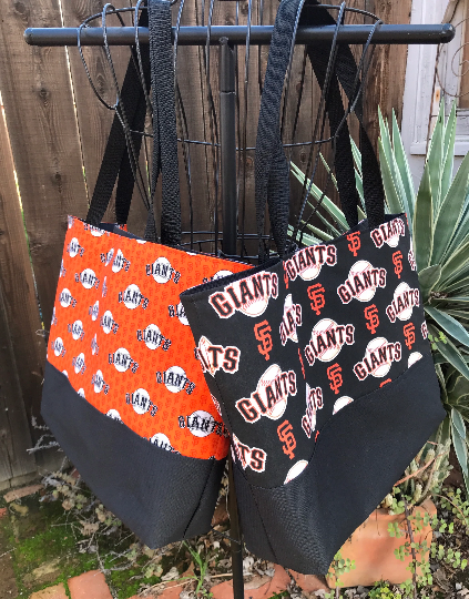 SF Giants tote bag, canvas bottom and lining