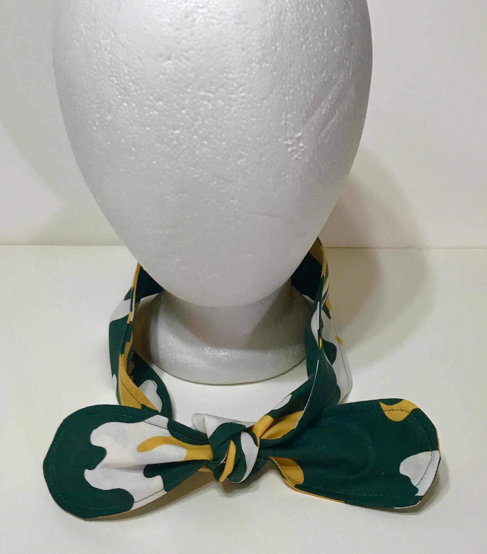 3” Wide Oakland A’s hair tie, Oakland Athletics headband, pin up, self tie, scarf, neckerchief, retro, rockabilly