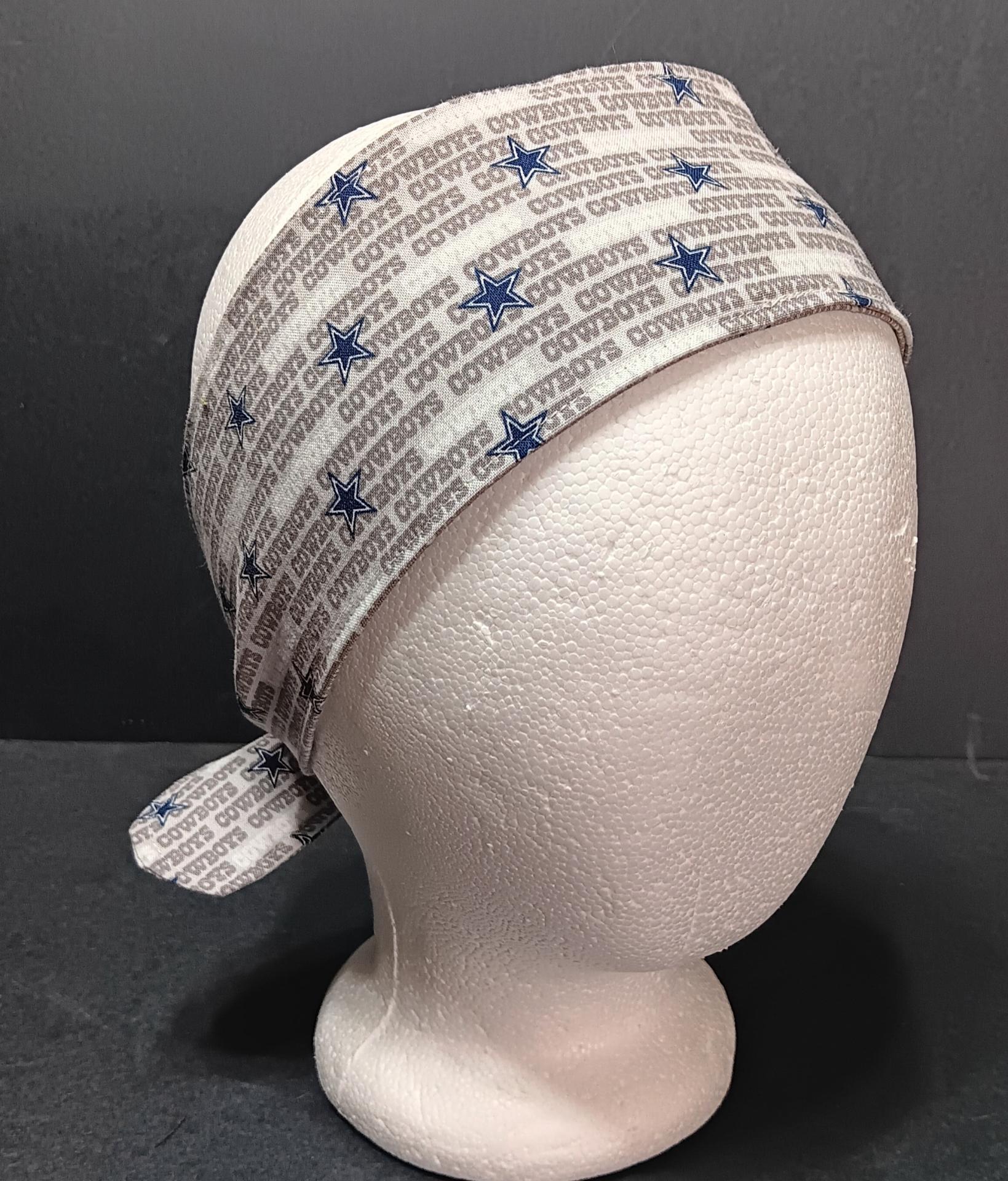 3” wide Dallas Cowboys hair tie, headband, pin up, self tie, scarf, neckerchief, retro, rockabilly, handmade