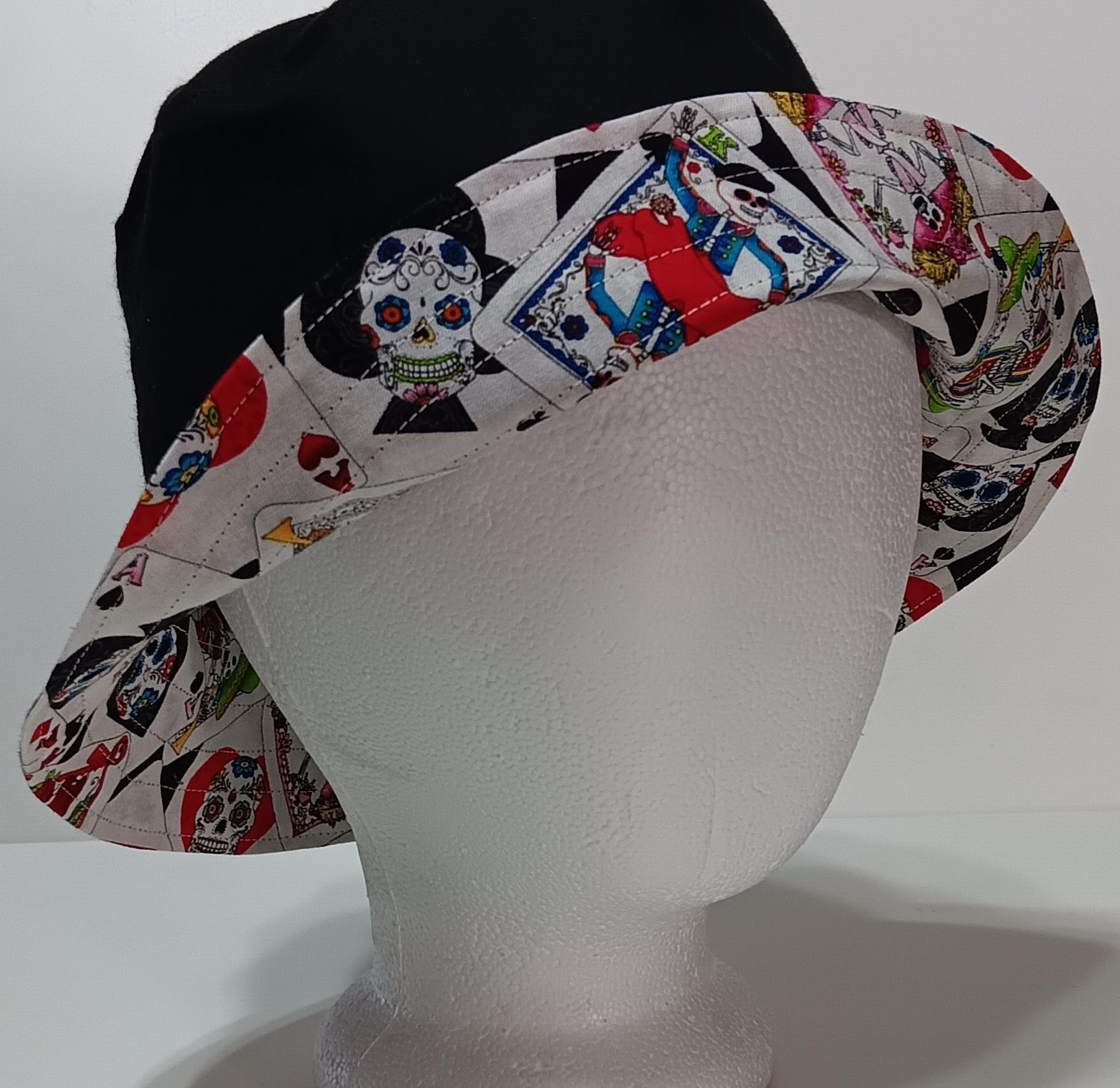 Sugar Skulls Day of the Dead Bucket Hat, Playing Cards, Reversible, Sizes S-XXL, summer hat, fishing hat, ponytail sun hat, floppy hat, calaveras, Día de los Muertos