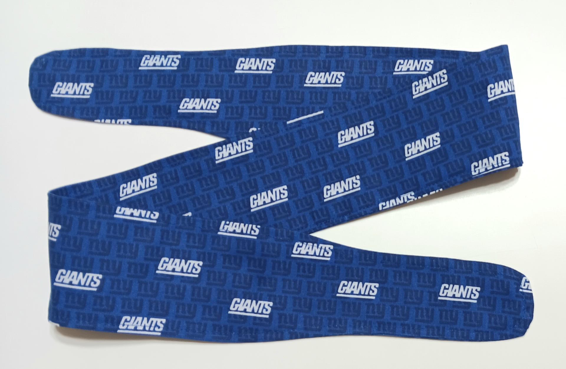 3” Wide NY Giants headband, hair wrap, handmade, pin up, hair tie, retro, rockabilly, New York Giants football