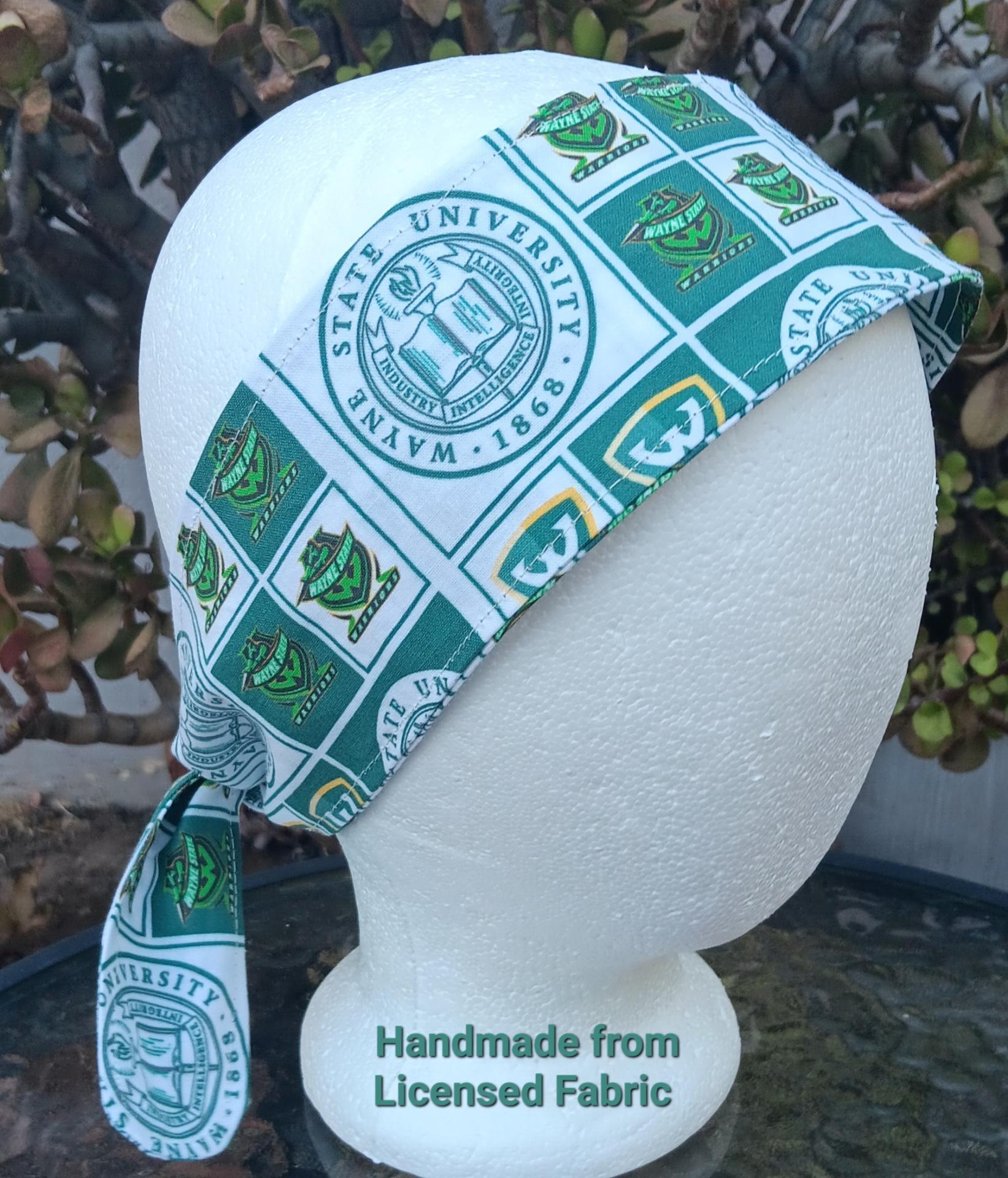 3” Wide Wayne State University headband, Warriors, hair wrap, hair tie, head wrap, pin up style, retro, rockabilly, scarf, handmade