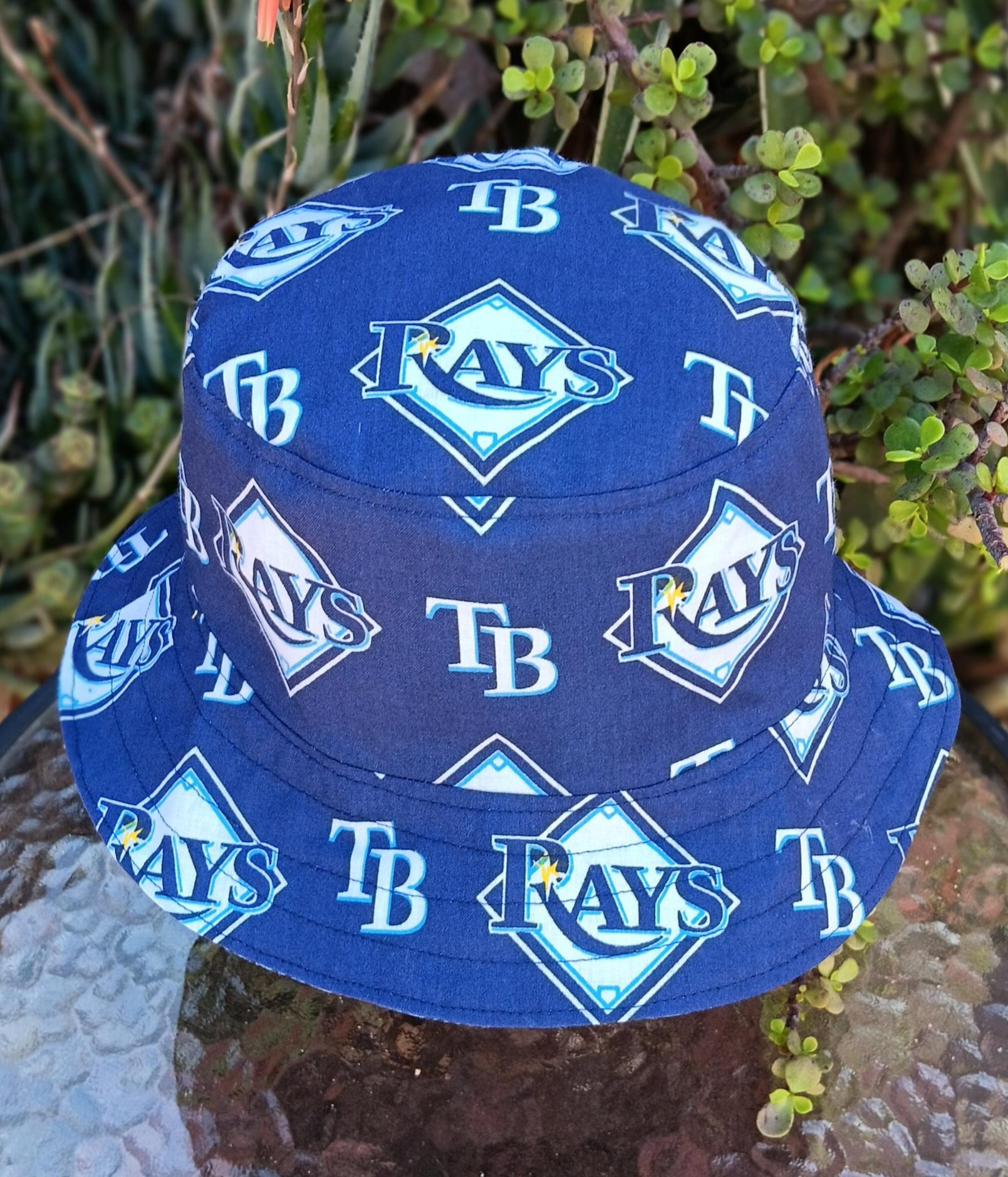 Tampa Bay Rays Bucket Hat, Reversible, Unisex Sizes S-XXL, Cotton, Handmade, summer fishing hat, ponytail sun hat, floppy hat