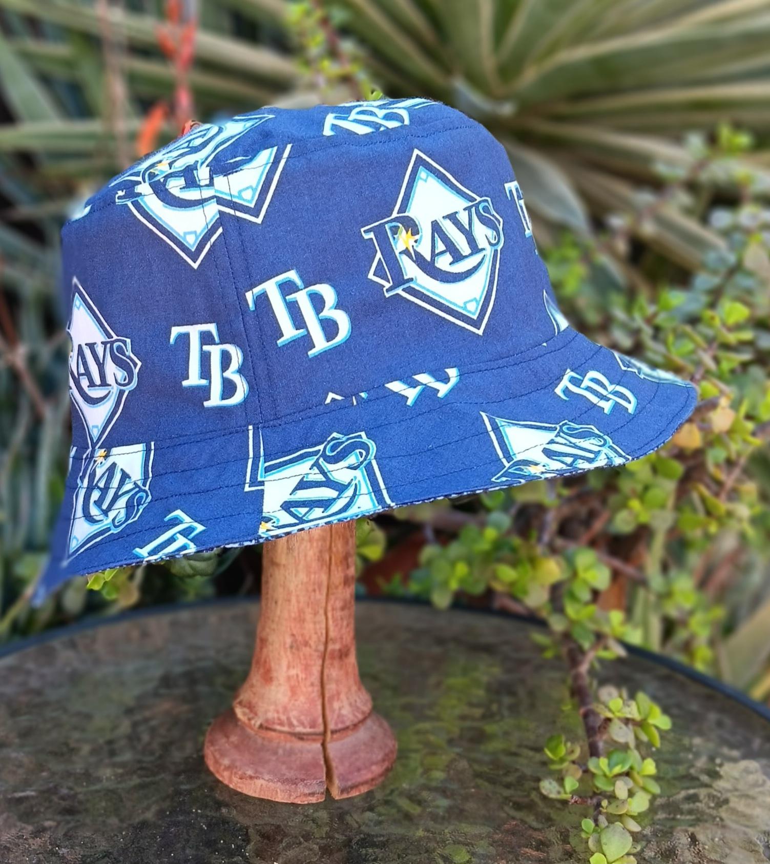 Tampa Bay Rays / Lightning Bucket Hat, Handmade, Reversible, Unisex Sizes up to 4XL, Cotton, fishing hat, ponytail hat, sun hat, floppy hat