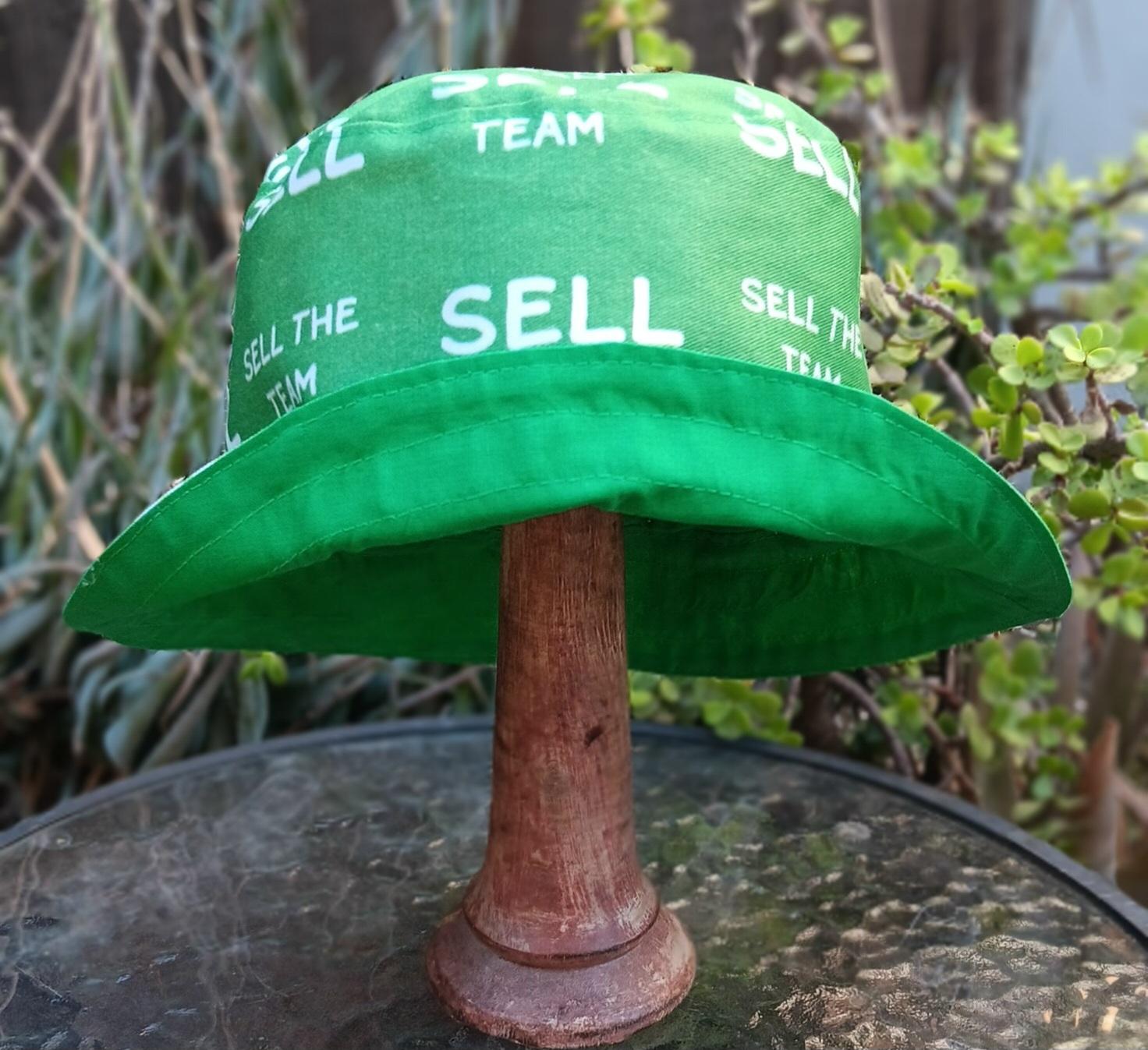 SELL the Team Bucket Hat, Reversible to Bright Kelly Green, Unisex Sizes up to 4XL, Oakland baseball, floppy hat, sun hat, adults and older children