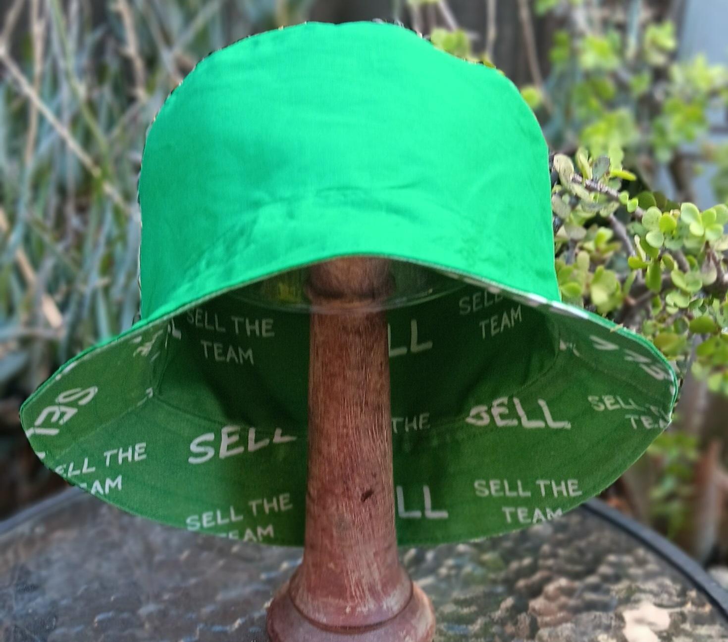 SELL the Team Bucket Hat, Reversible to Bright Kelly Green, Unisex Sizes up to 4XL, Oakland baseball, floppy hat, sun hat, adults and older children