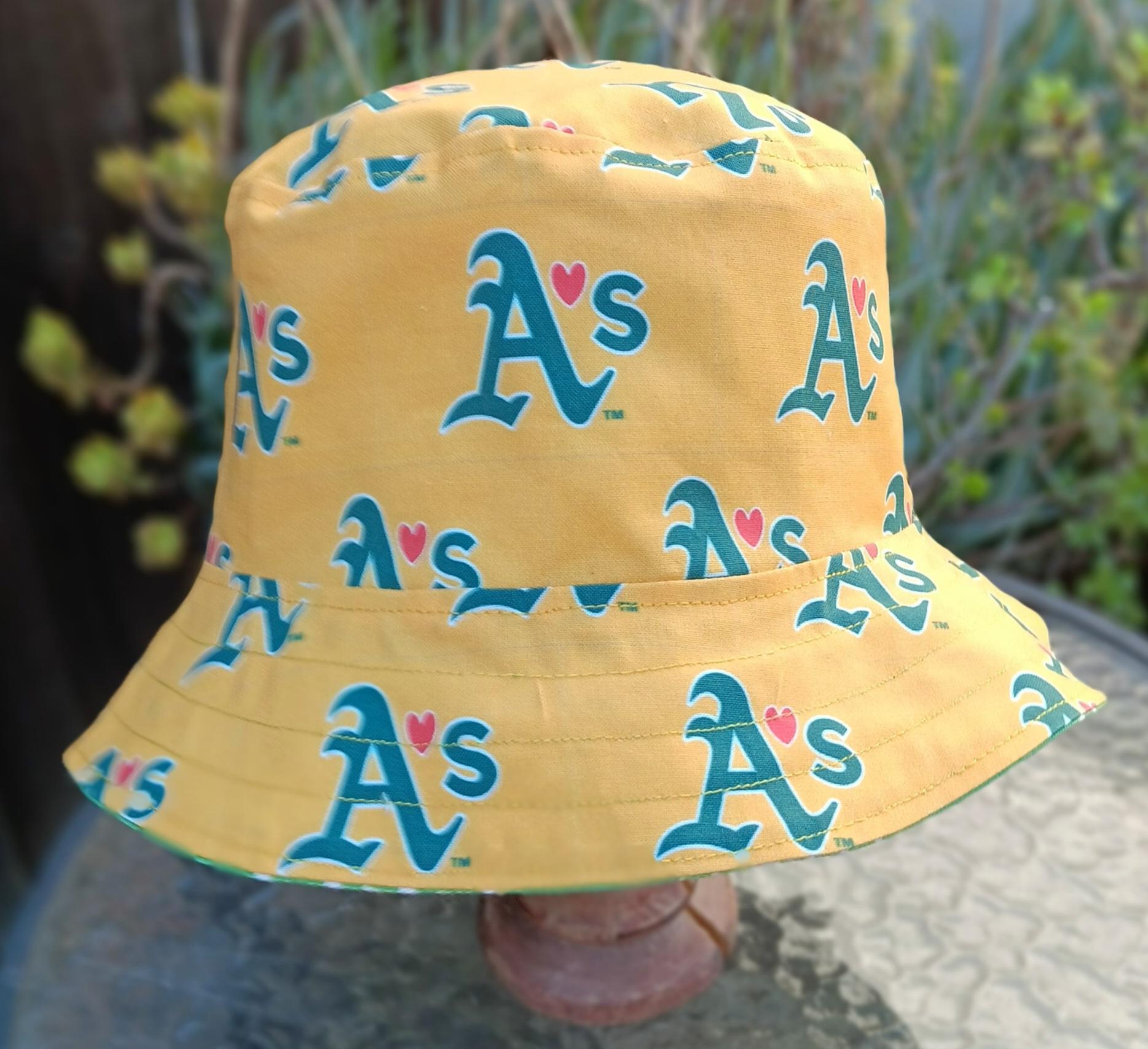 A’s Bucket Hat, Golden Yellow, Reversible, Unisex Sizes up to 4XL, cotton, fishing hat, sun hat, floppy hat, handmade, adults or older children