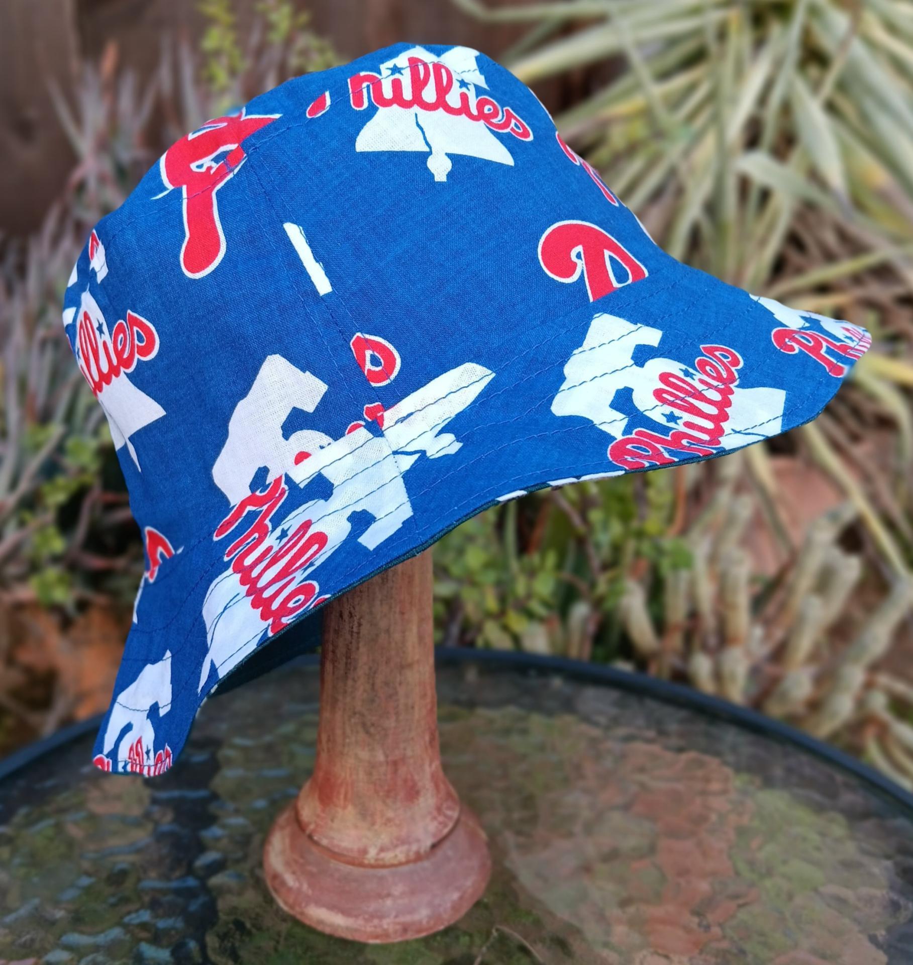 Philadelphia Phillies / Eagles Bucket Hat, Handmade, Reversible, Sizes up to 4XL, summer hat, fishing hat, sun hat, floppy hat, ponytail hat