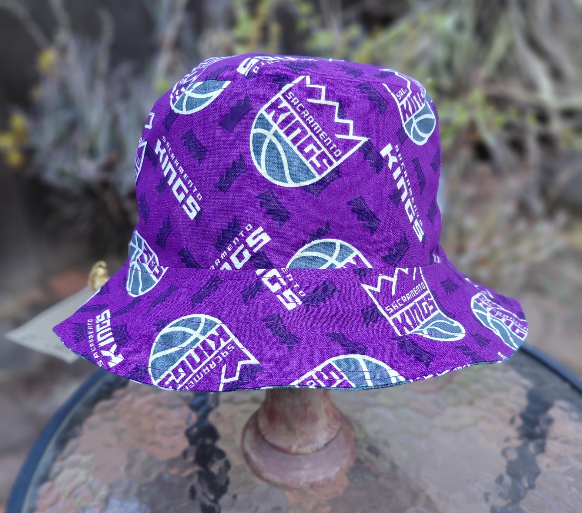 Sacramento Kings Bucket Hat, Reversible, Unisex, Size XL, Cotton Fabric, Handmade, fishing hat, sun hat, floppy hat