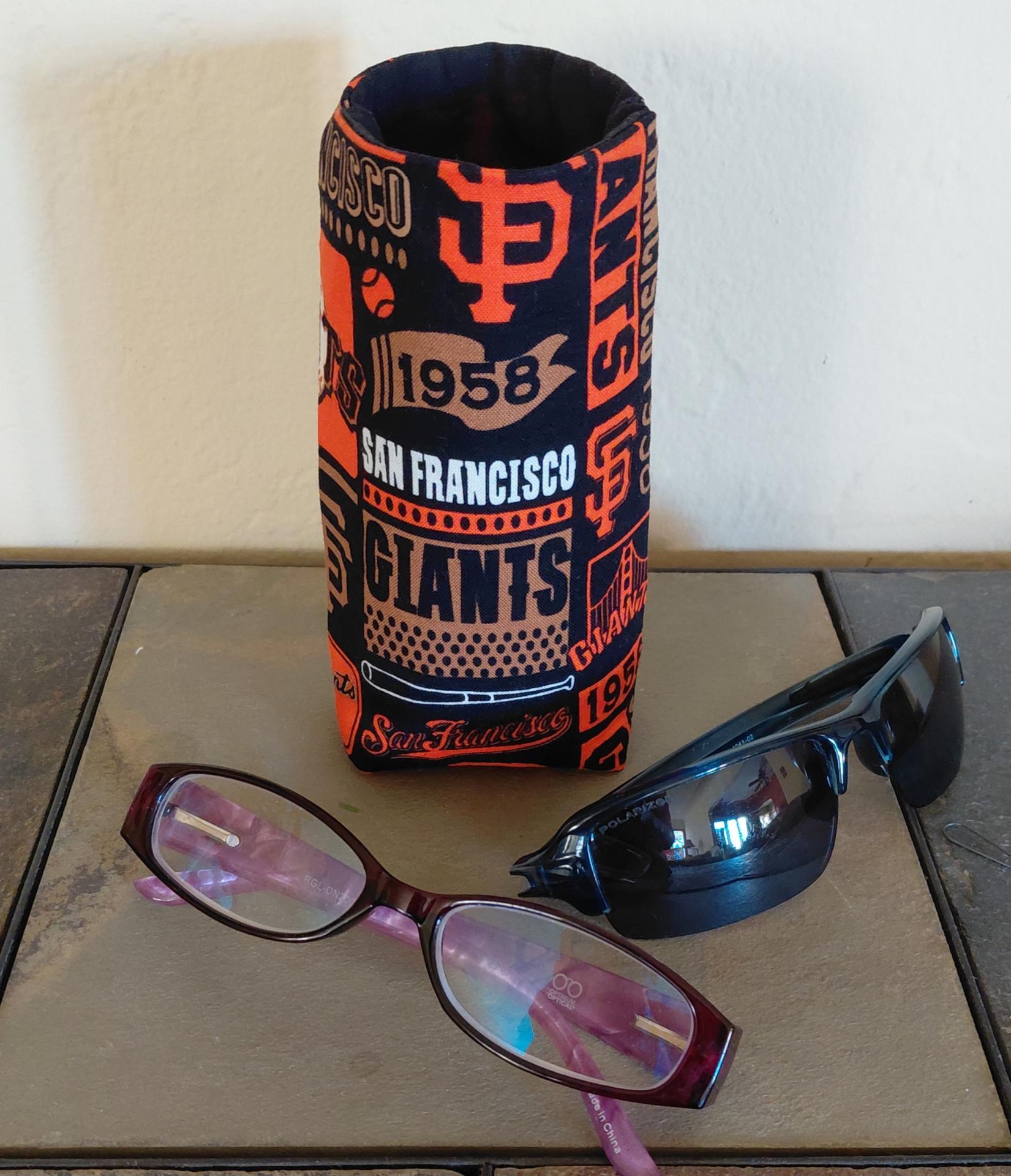 San Francisco Giants Upright Eyeglass Holder, Handmade, Weighted, Glasses Case, Glasses Stand, Eyeglasses Cup, Gift for Giants fan